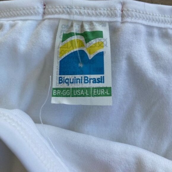 Biquini Brasil White Side Tie String Brazilian Bikini Swimsuit Bottom Small - Picture 3 of 9